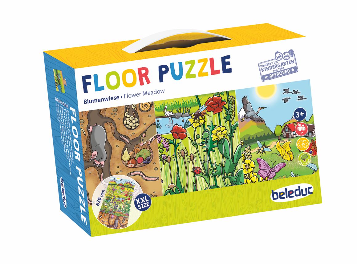 Bodenpuzzle Entdecke die Blumenwiese 45 Teile